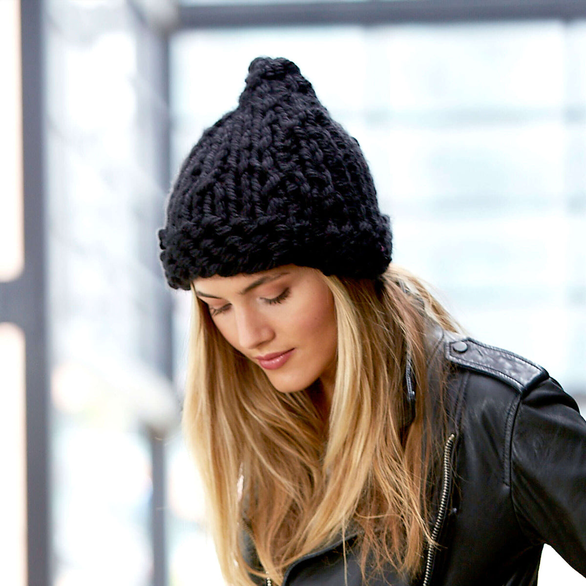 Knit Hat made in Bernat Mega Bulky yarn