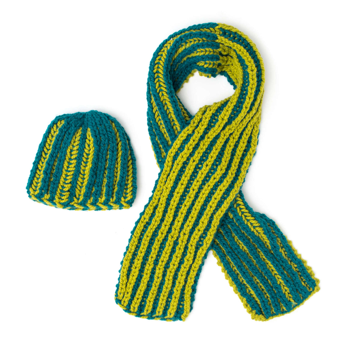 Knit Hat made in Bernat Wool-Up Bulky yarn