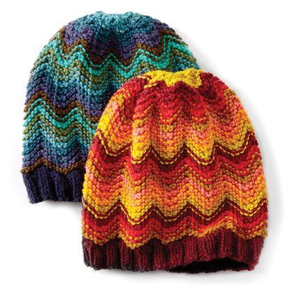 Bernat Knit Make Waves Hat Red