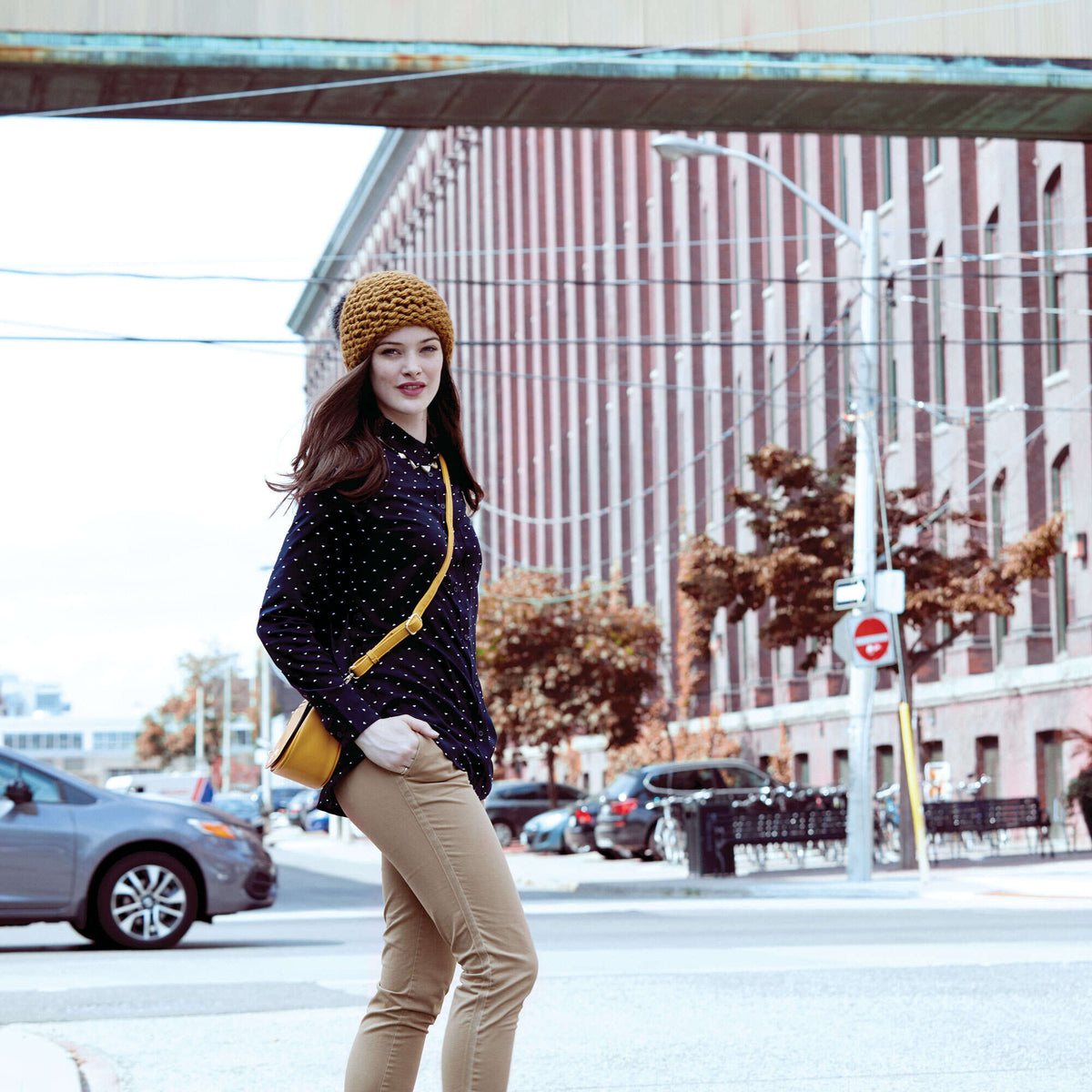 Knit Hat made in Bernat Faux Fur Pompom yarn
