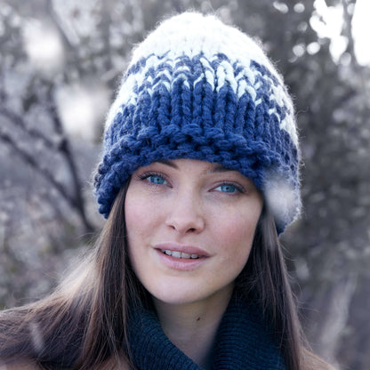 Bernat Knit Bulky Gradient Hat Knit Hat made in Bernat Wool-Up Bulky yarn