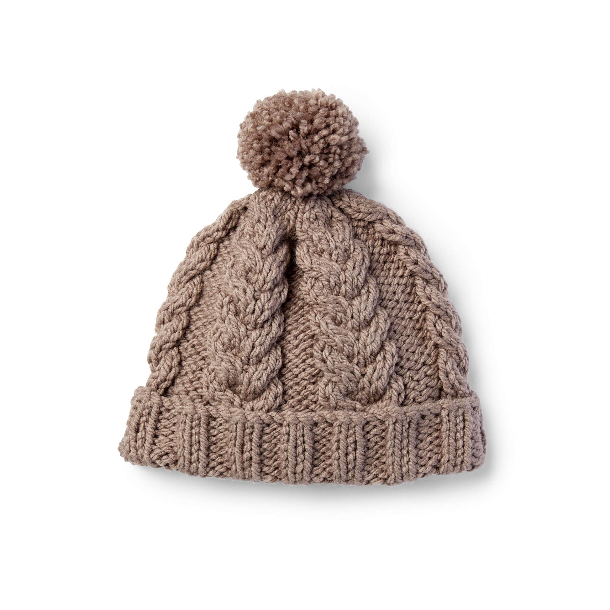 Bernat Cozy Cable Knit Hat Knit Hat made in Bernat Softee Chunky yarn