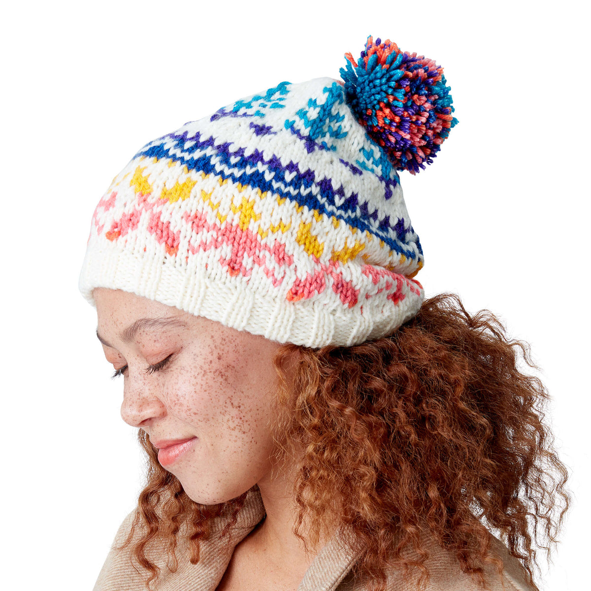 Knit Hat made in Bernat Super Value yarn