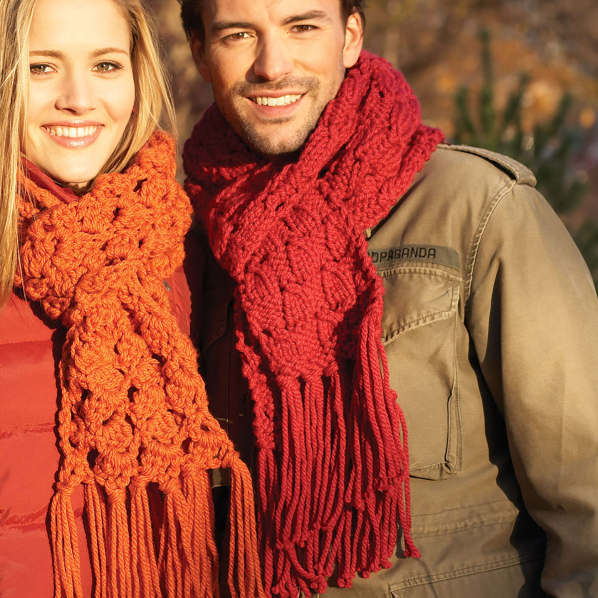 Knit Scarf made in Bernat Softee Chunky yarn