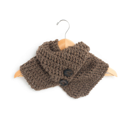 Bernat Buttoned Wrap Scarf Knit Knit Scarf made in Bernat Roving yarn