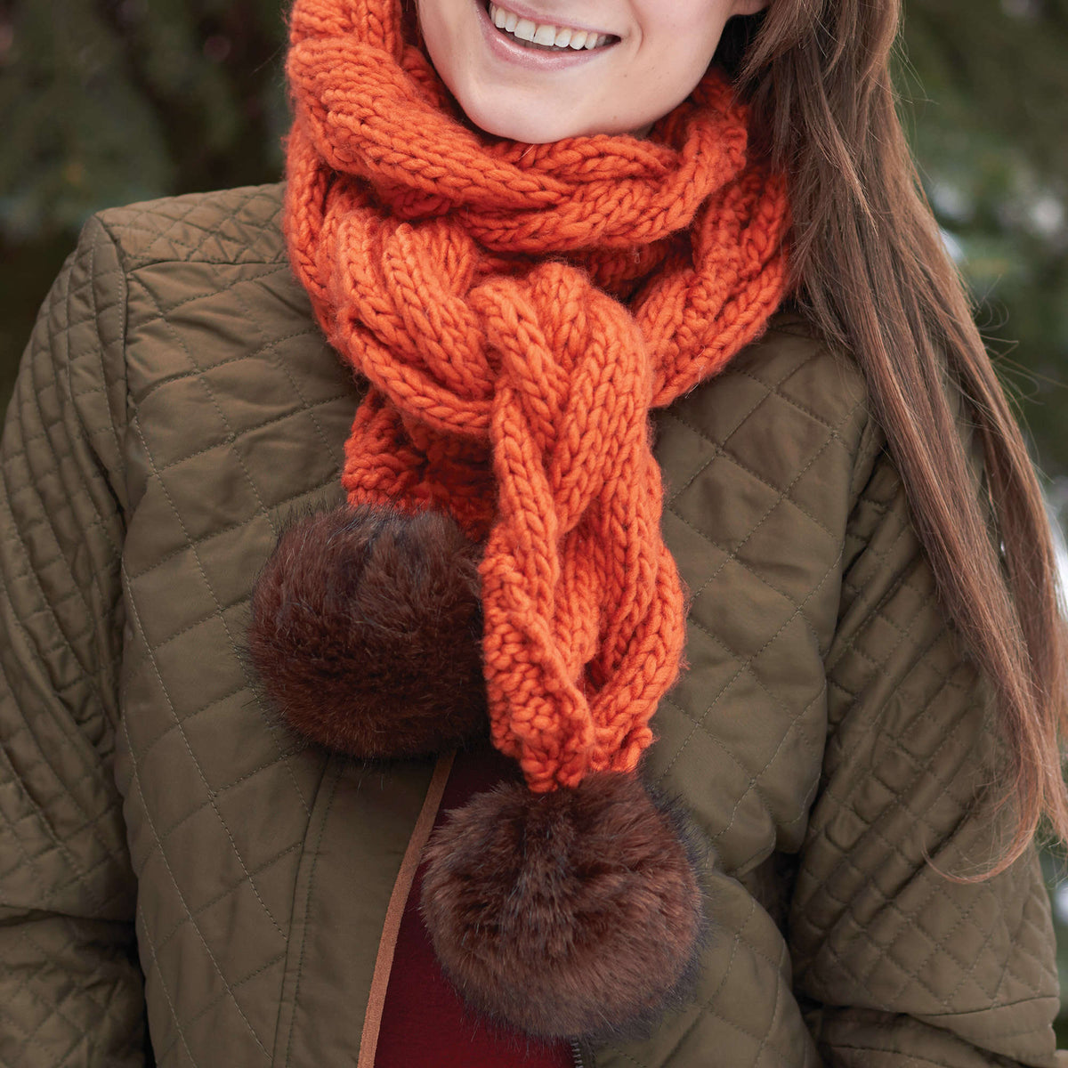 Knit Scarf made in Bernat Roving yarn