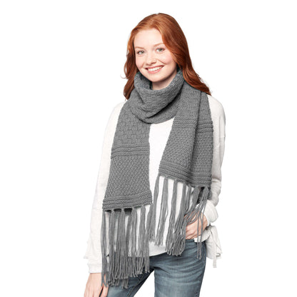 Bernat Lots of Texture Knit Scarf Knit Scarf made in Bernat Premium yarn