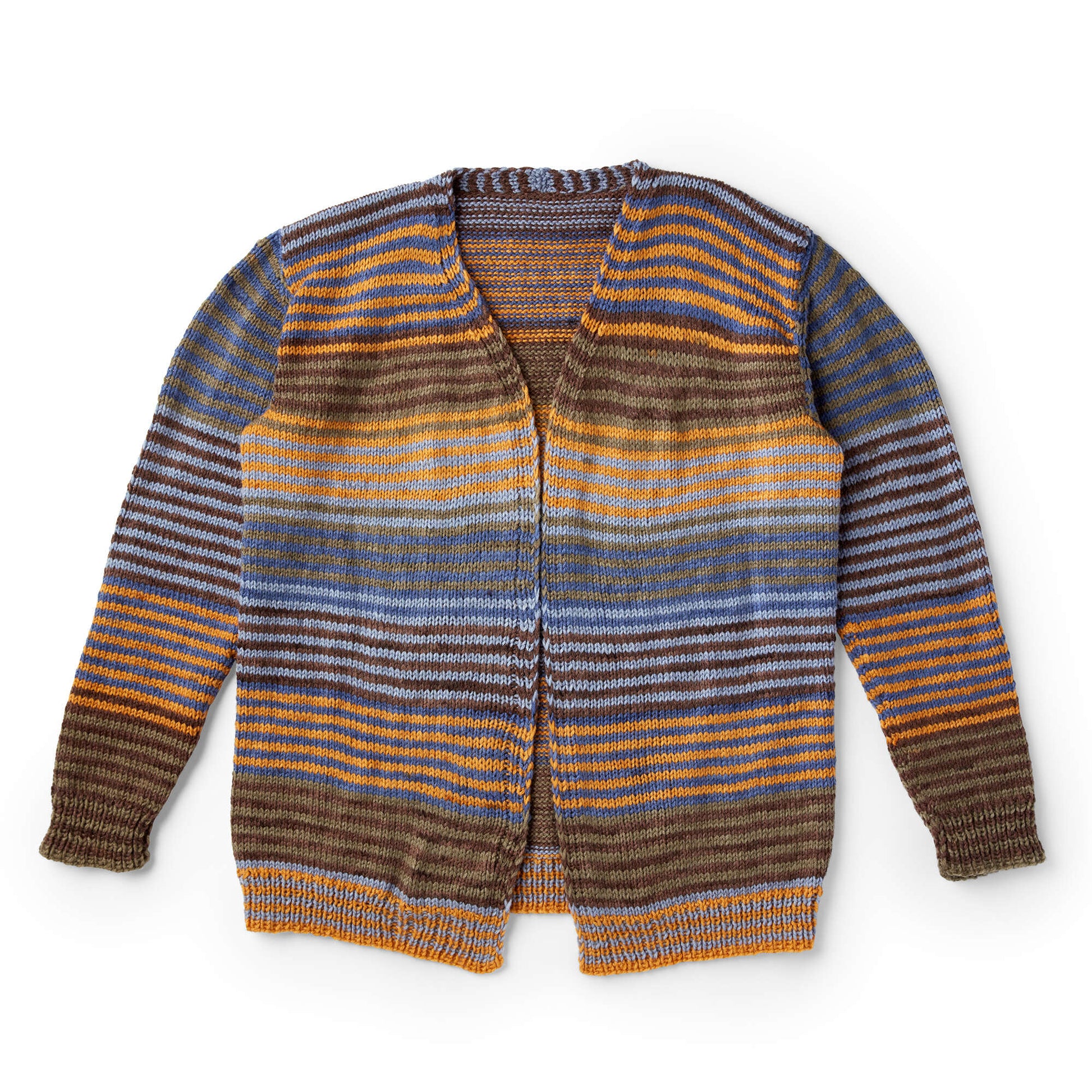 Bernat Slouchy Stripes Knit Cardigan XS/S