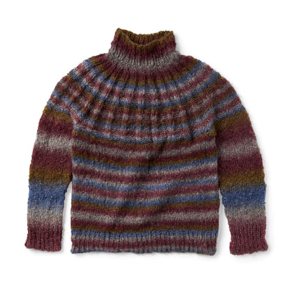 Bernat Ribbed Top Down Knit Sweater XL