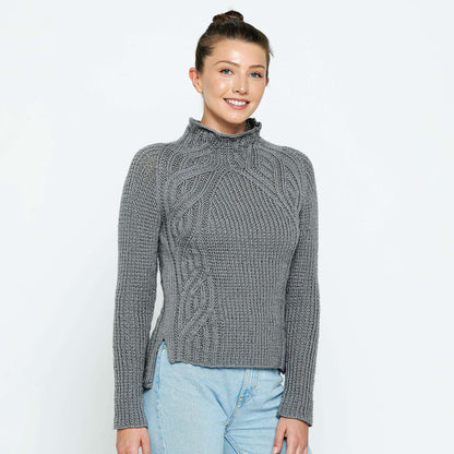 Bernat Knit New Directional Cables Sweater XS/S