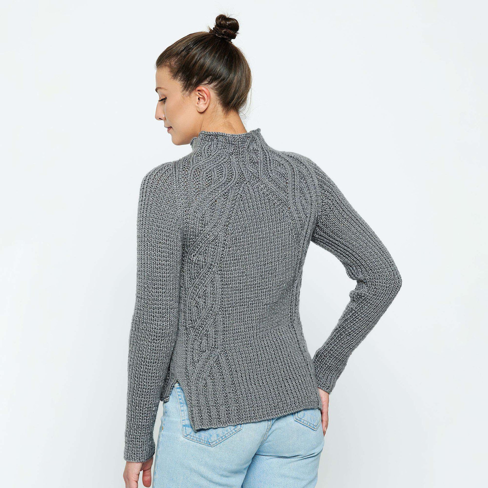 Free Bernat New Directional Cables Sweater Knit Pattern