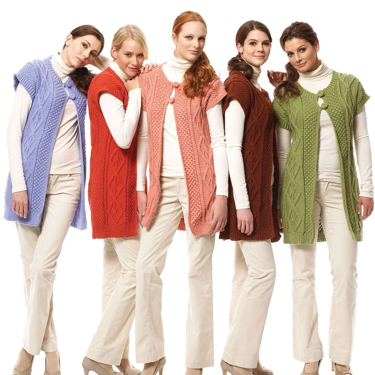 Free Bernat Long Cable Vest Knitting Pattern | Yarnspirations