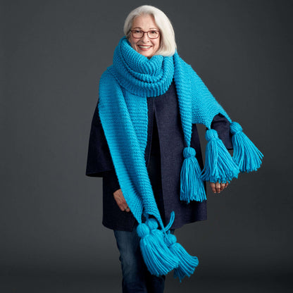 Bernat Keeping It Simple Knit Super Scarf Knit Scarf made in Bernat Roving yarn