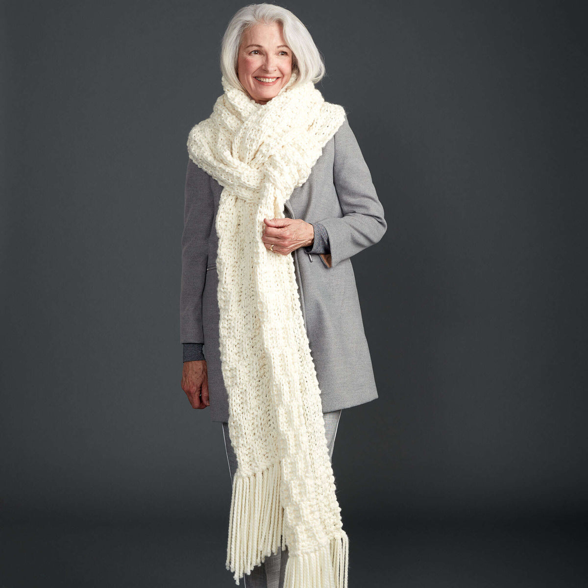 Knit Scarf made in Bernat Wool-Up Bulky yarn