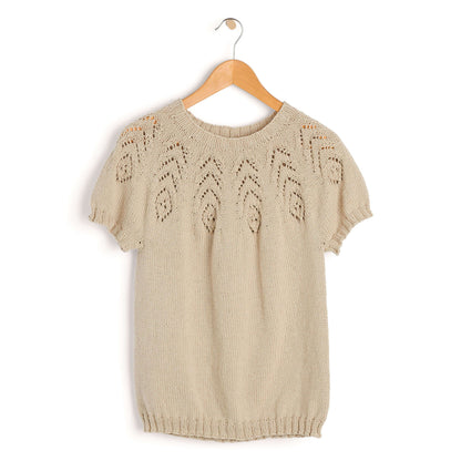 Bernat Nice and Lacy Yoke Knit Tee 4/5 XL