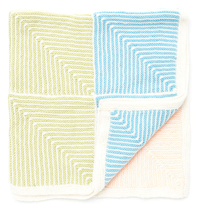 Bernat Pastel Stripe Knit Baby Blanket Knit Blanket made in Bernat Super Value yarn