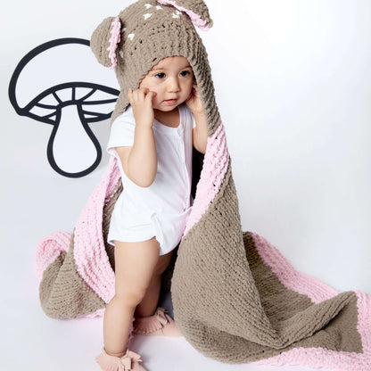Bernat Oh Deer Knit Blanket Knit Blanket made in Bernat Baby Blanket yarn