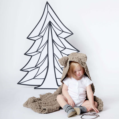 Bernat Squirreled Away Knit Blanket Knit Blanket made in Bernat Baby Blanket yarn