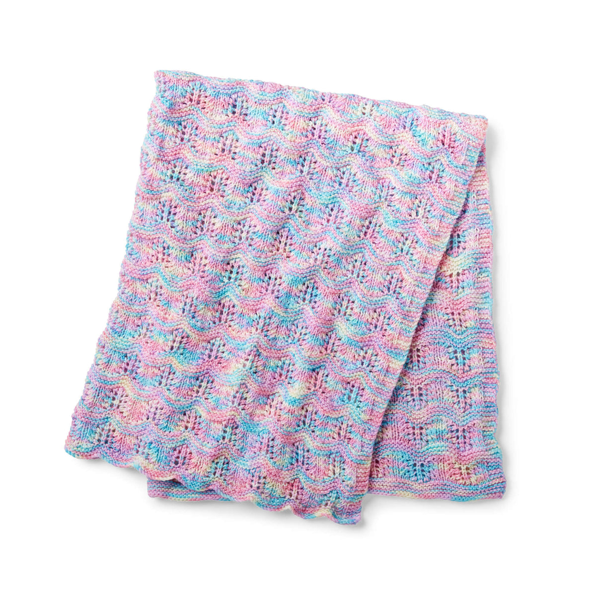 Knit Blanket made in Bernat Baby Sport yarn