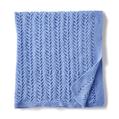 Bernat Lacy Knit Baby Blanket Knit Blanket made in Bernat Baby Sport yarn