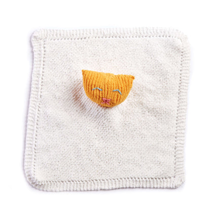 Bernat Knit Lovey Knit Blanket made in Bernat Baby Blanket Tiny yarn