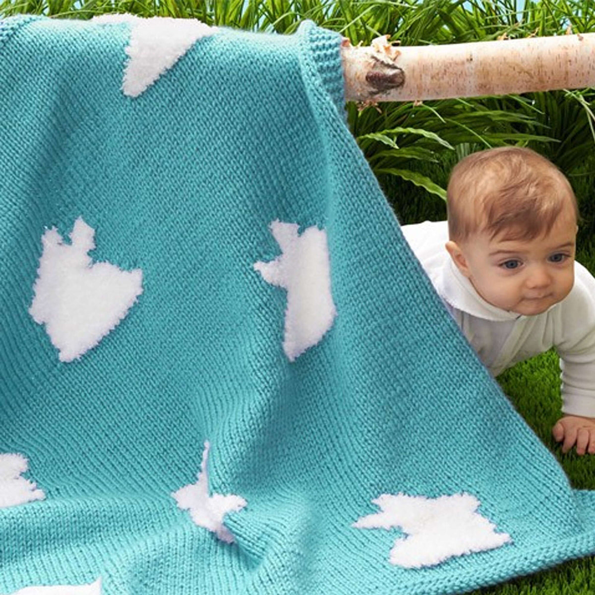 Knit Blanket made in Bernat Satin yarn