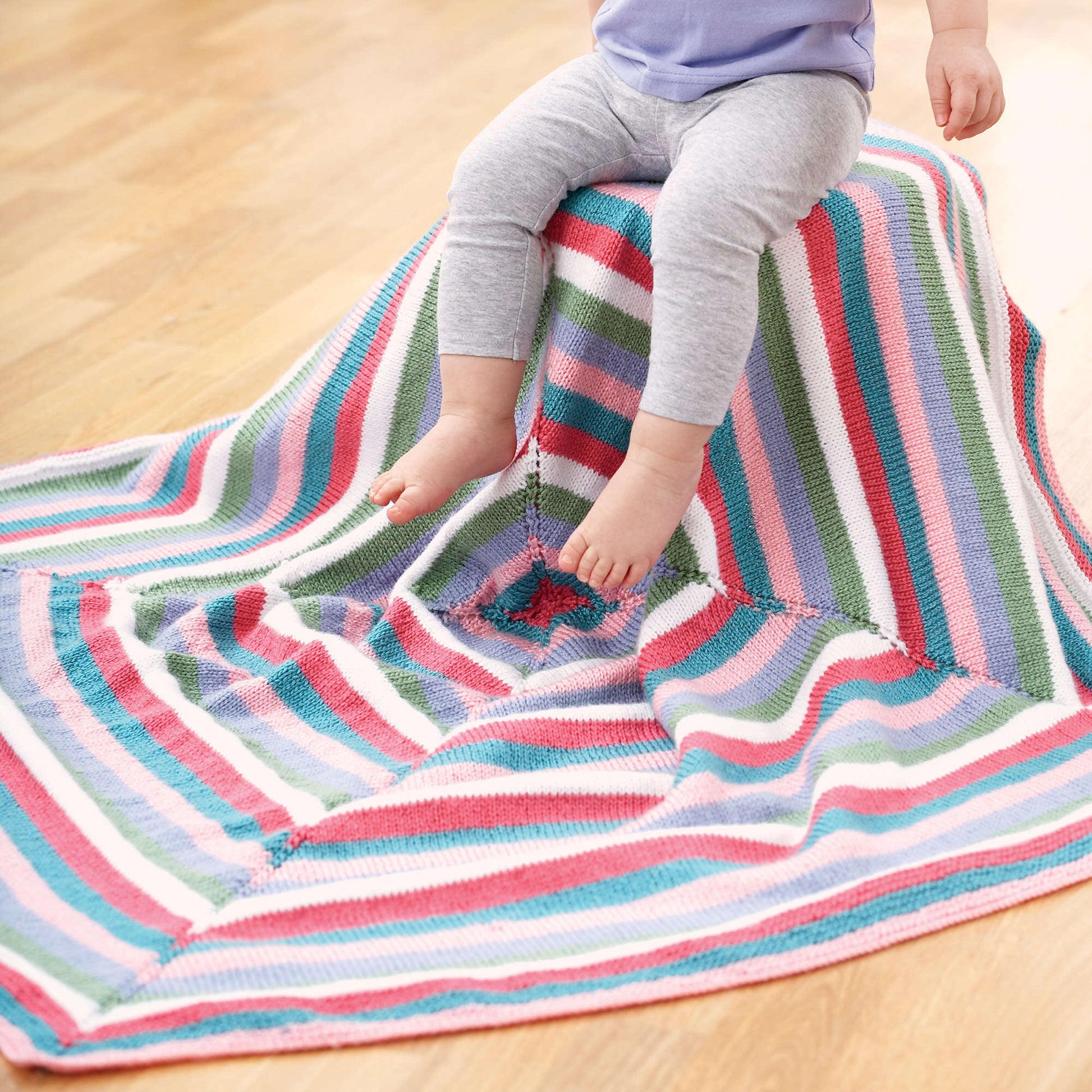 Free Bernat From The Middle Knit Blanket Pattern