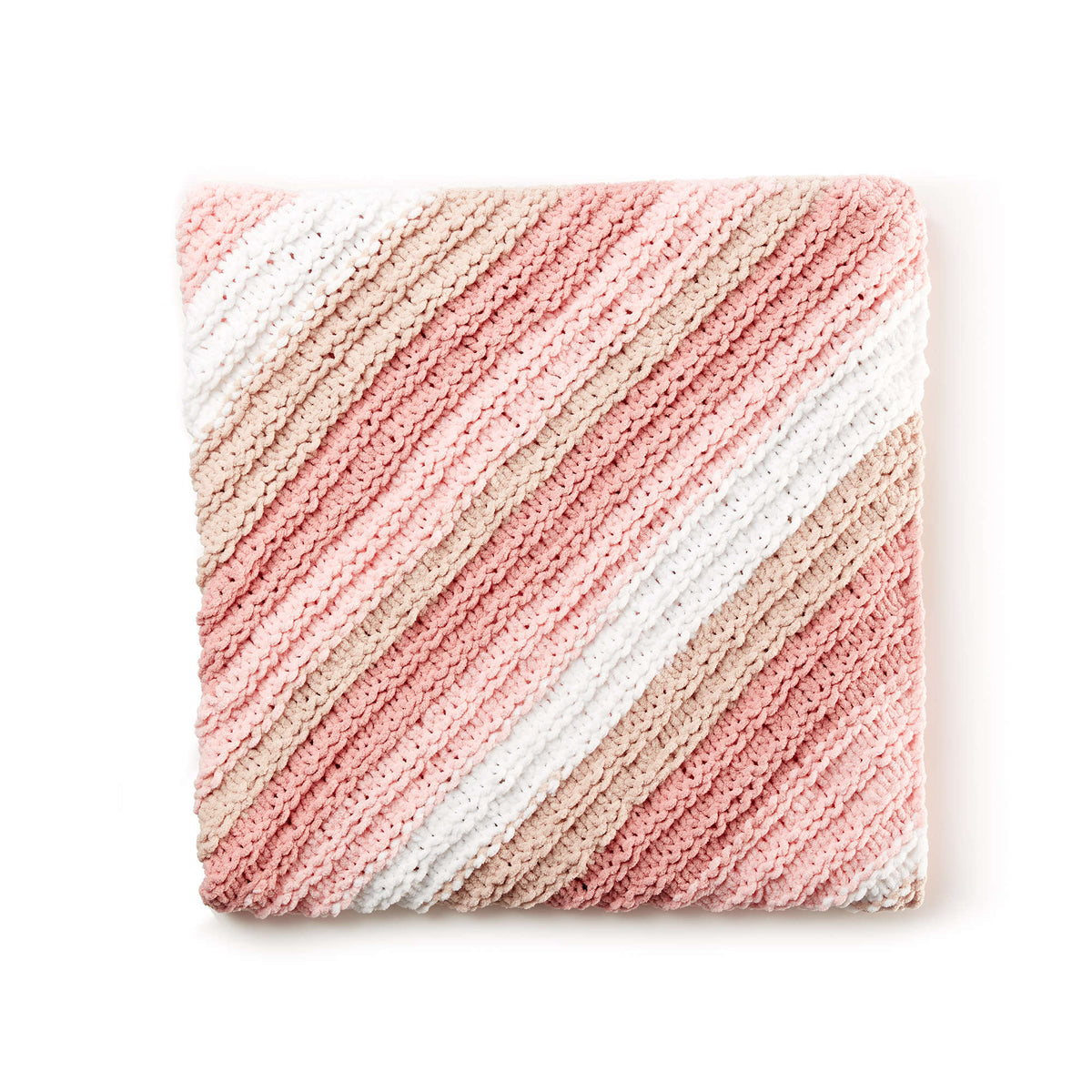 Knit Blanket made in Bernat Baby Blanket yarn