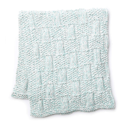Bernat Box Stitch Knit Baby Blanket Knit Blanket made in Bernat Baby Marly yarn