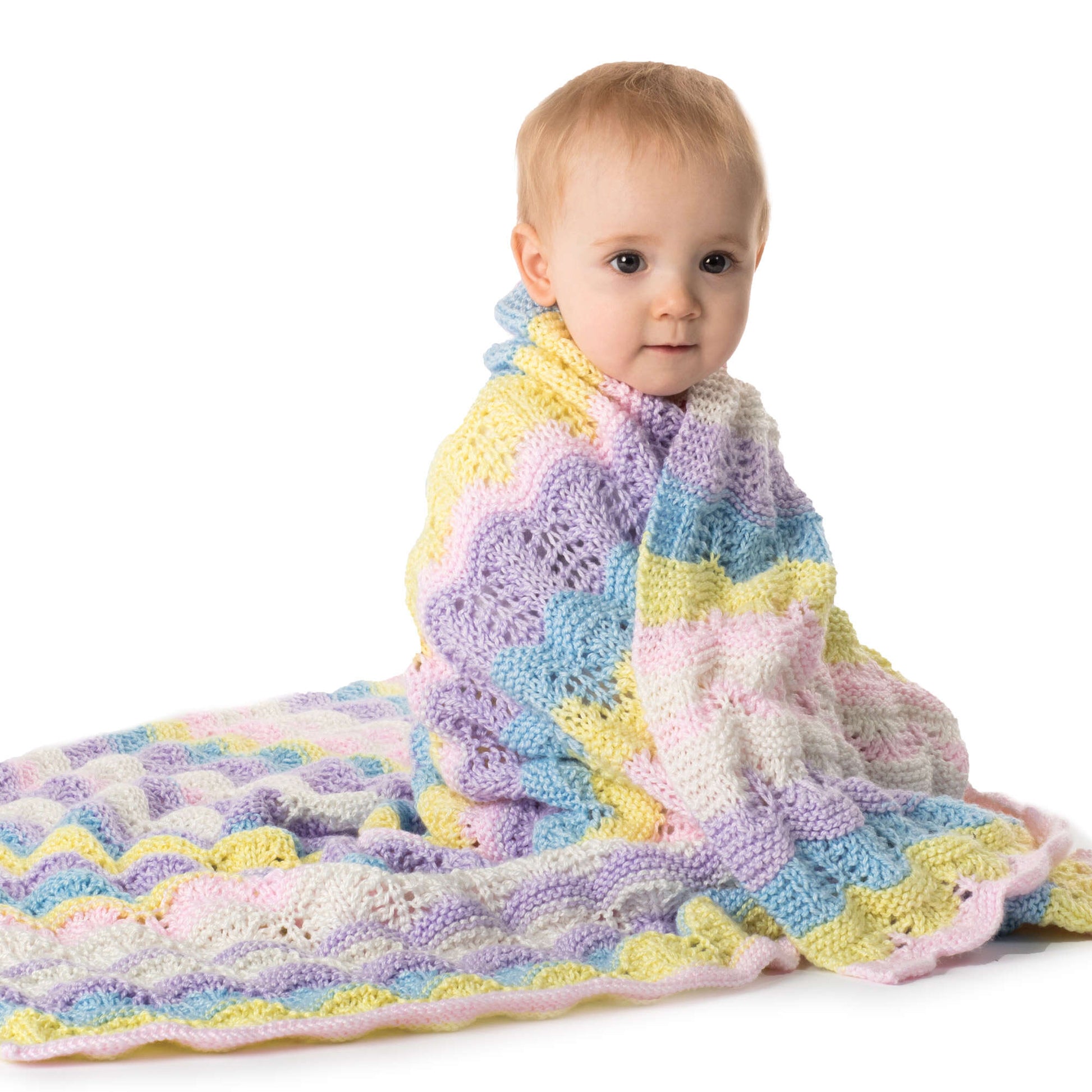 Free Bernat Baby Ripples Knit Blanket Pattern