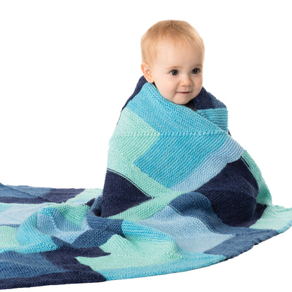 Bernat Meeting Corners Knit Blanket Knit Blanket made in Bernat Softee Baby yarn