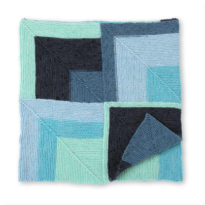 Bernat Meeting Corners Knit Blanket Knit Blanket made in Bernat Softee Baby yarn