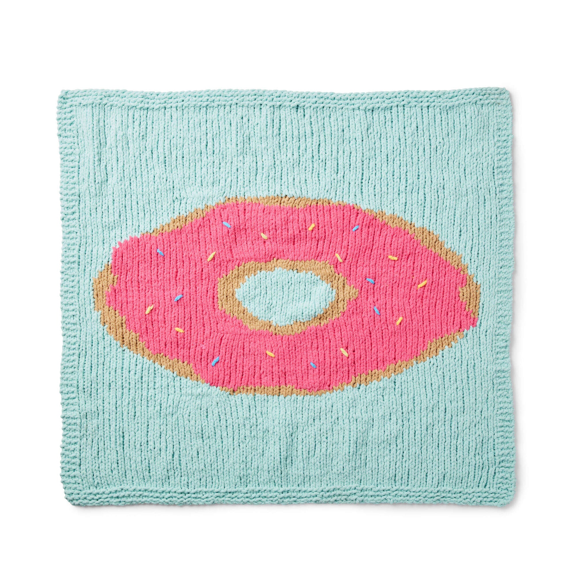 Free Bernat Knit Donut Blanket Pattern
