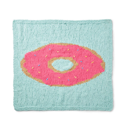 Bernat Knit Donut Blanket Knit Blanket made in Bernat Baby Blanket yarn