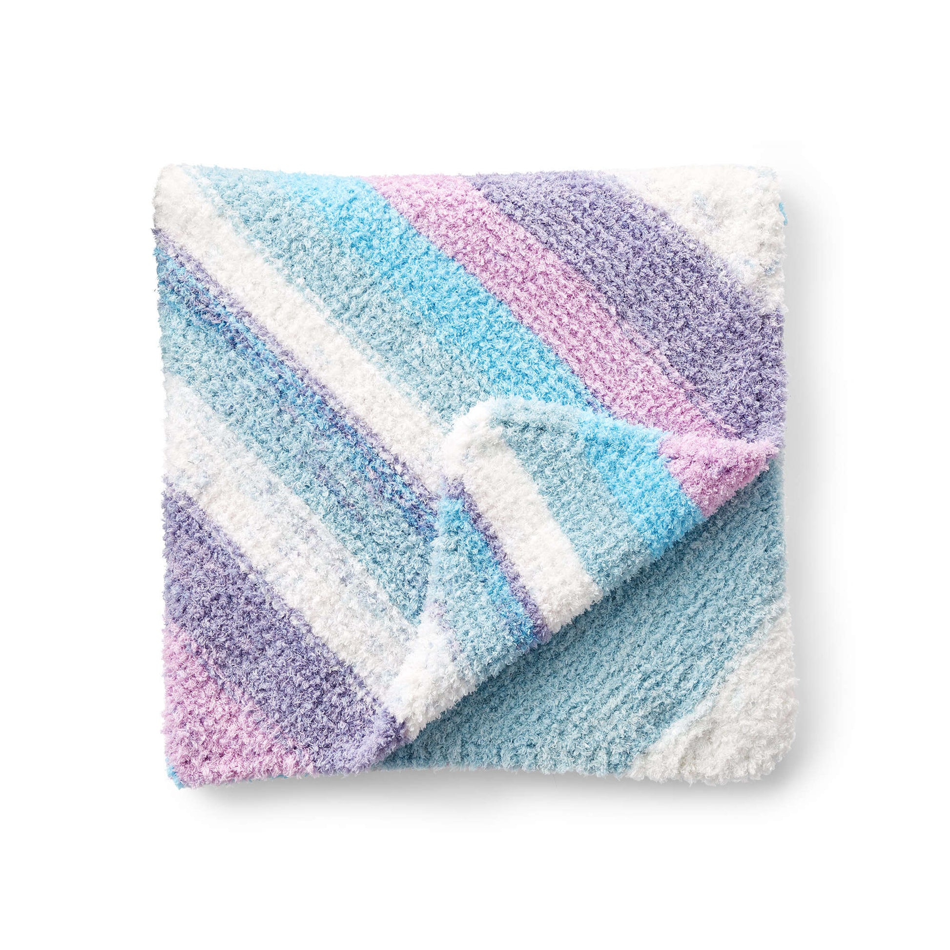 Free Bernat Slumber Stripes Knit Baby Blanket Pattern