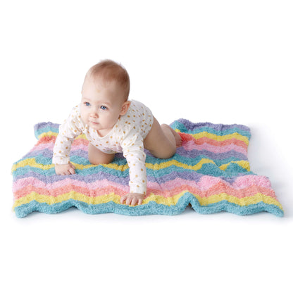 Bernat New Wave Knit Baby Blanket Knit Blanket made in Bernat Pipsqueak yarn