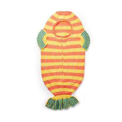 Bernat Clownfish Knit Slumber Sack Knit Blanket made in Bernat Softee Baby Chunky yarn