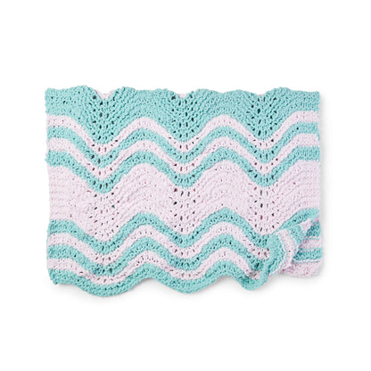 Bernat Garter Ripple Stripes Knit Baby Blanket Knit Blanket made in Bernat Baby Blanket yarn