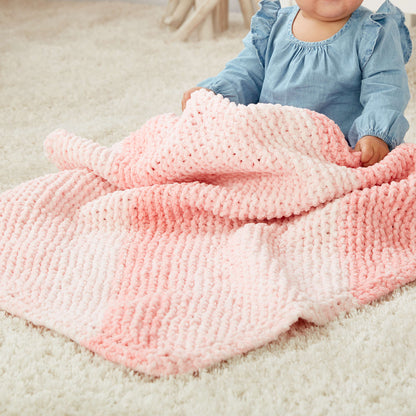 Bernat Corner To Corner Garter Knit Blanket Knit Blanket made in Bernat Baby Blanket yarn