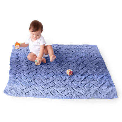 Bernat Garden Wall Knit Blanket Knit Blanket made in Bernat Baby Blanket yarn