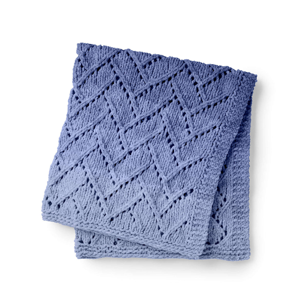 Knit Blanket made in Bernat Baby Blanket yarn