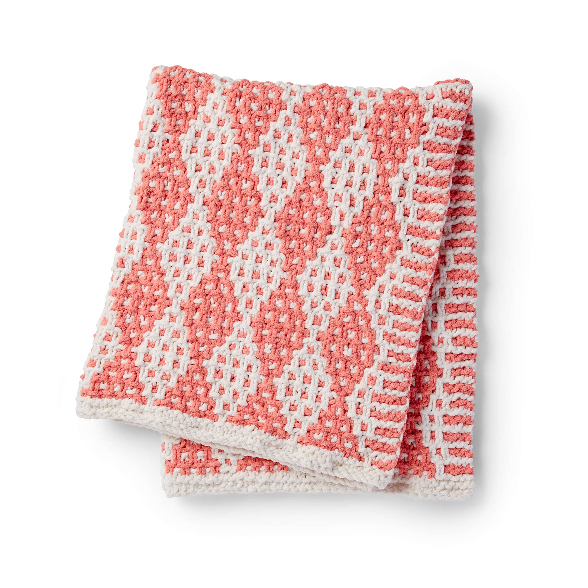 Free Bernat Mosaic Stitch Knit Baby Blanket Pattern