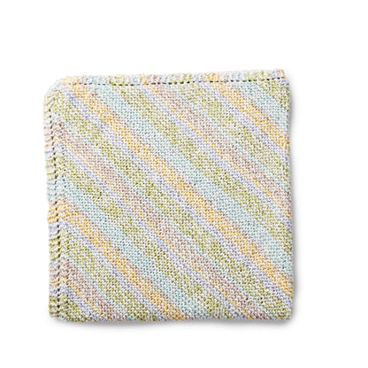 Bernat Diagonal Stripes Knit Baby Blanket Knit Blanket made in Bernat Baby Marly yarn