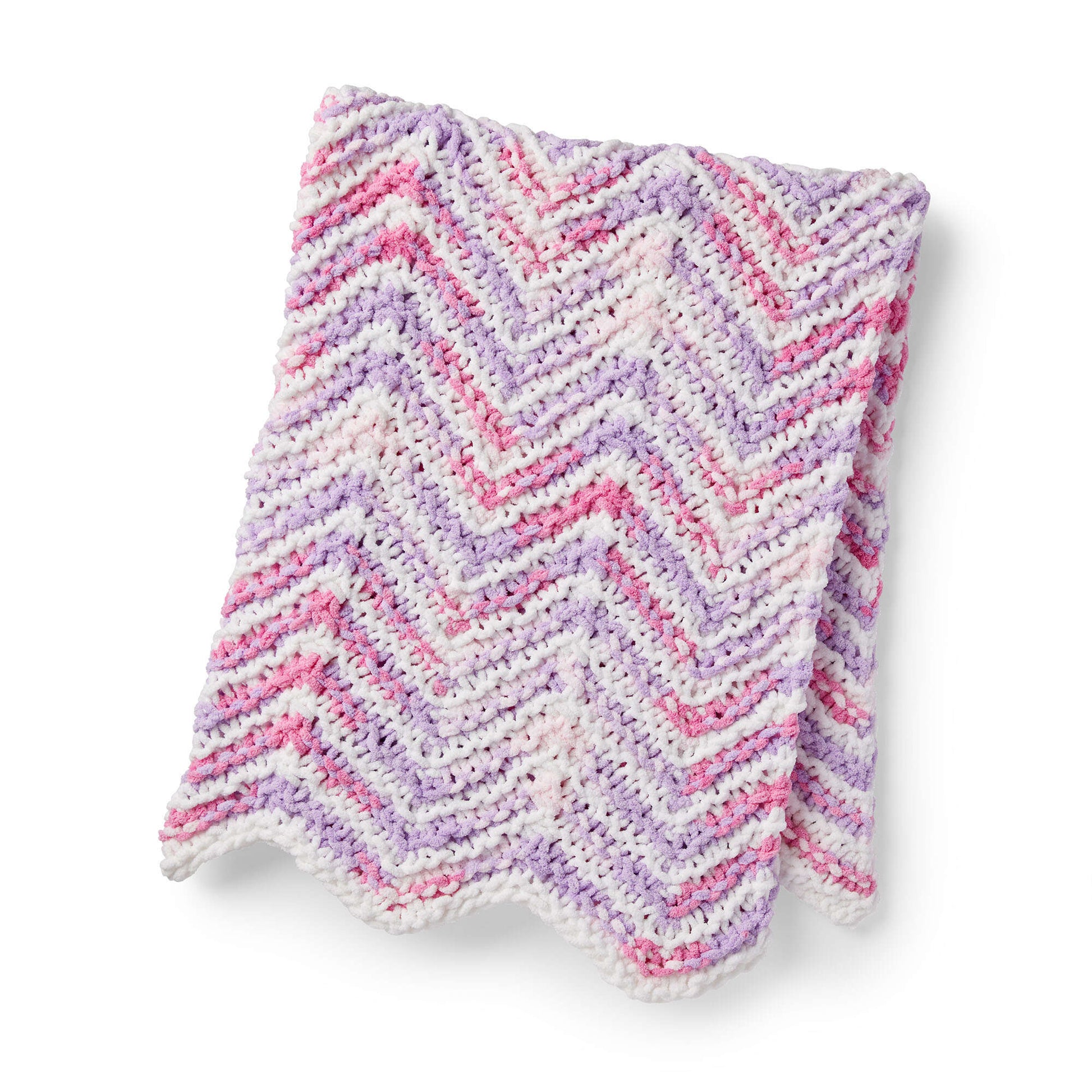 Free Bernat Mini Stripes Knit Baby Blanket Pattern
