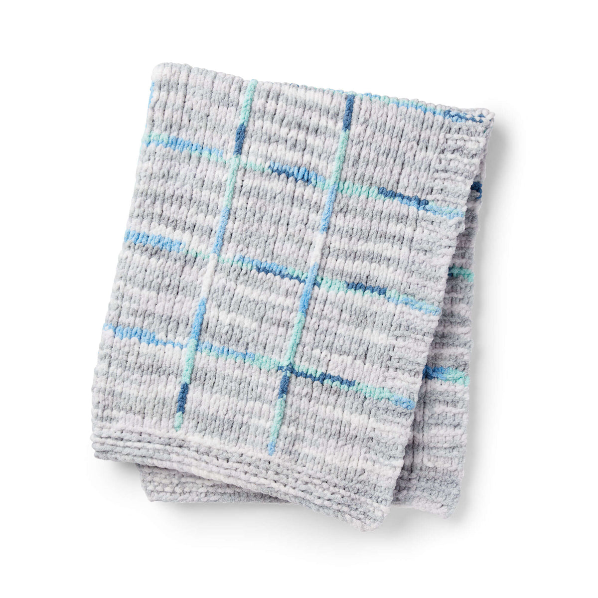 Knit Blanket made in Bernat Baby Blanket yarn