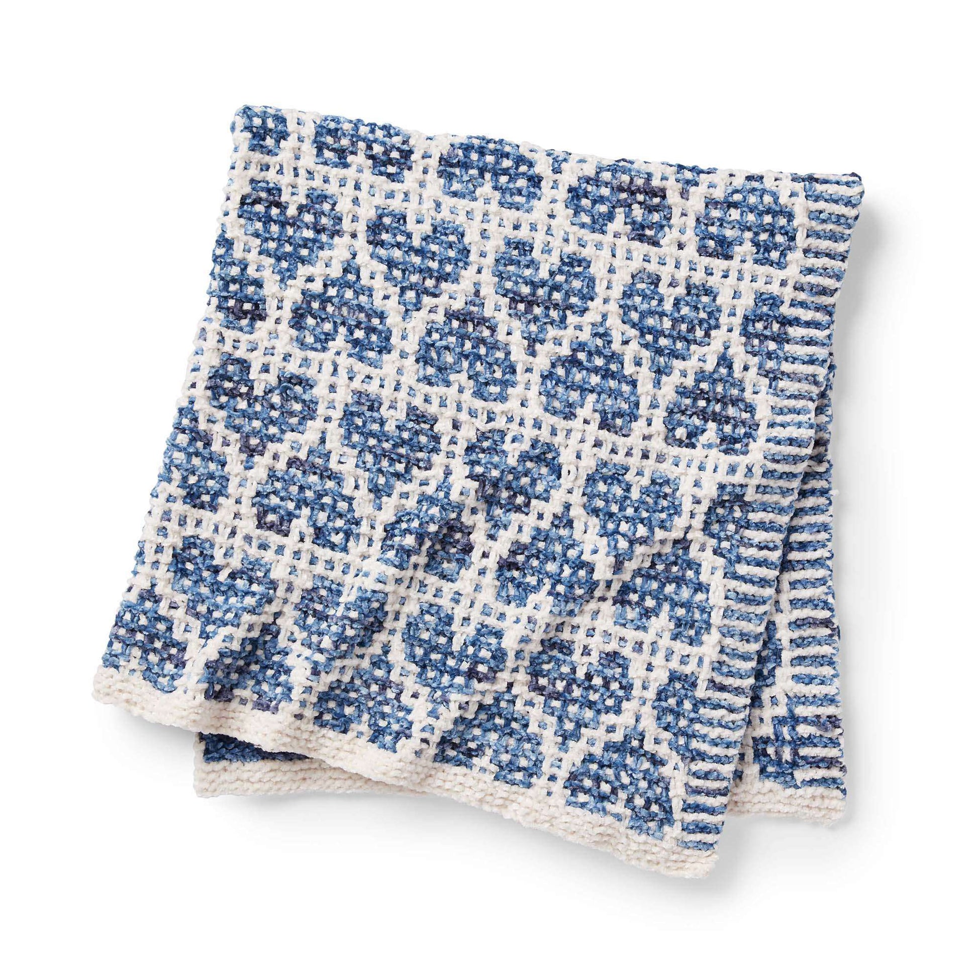 Free Bernat Party Heart-Y Mosaic Knit Baby Blanket Pattern