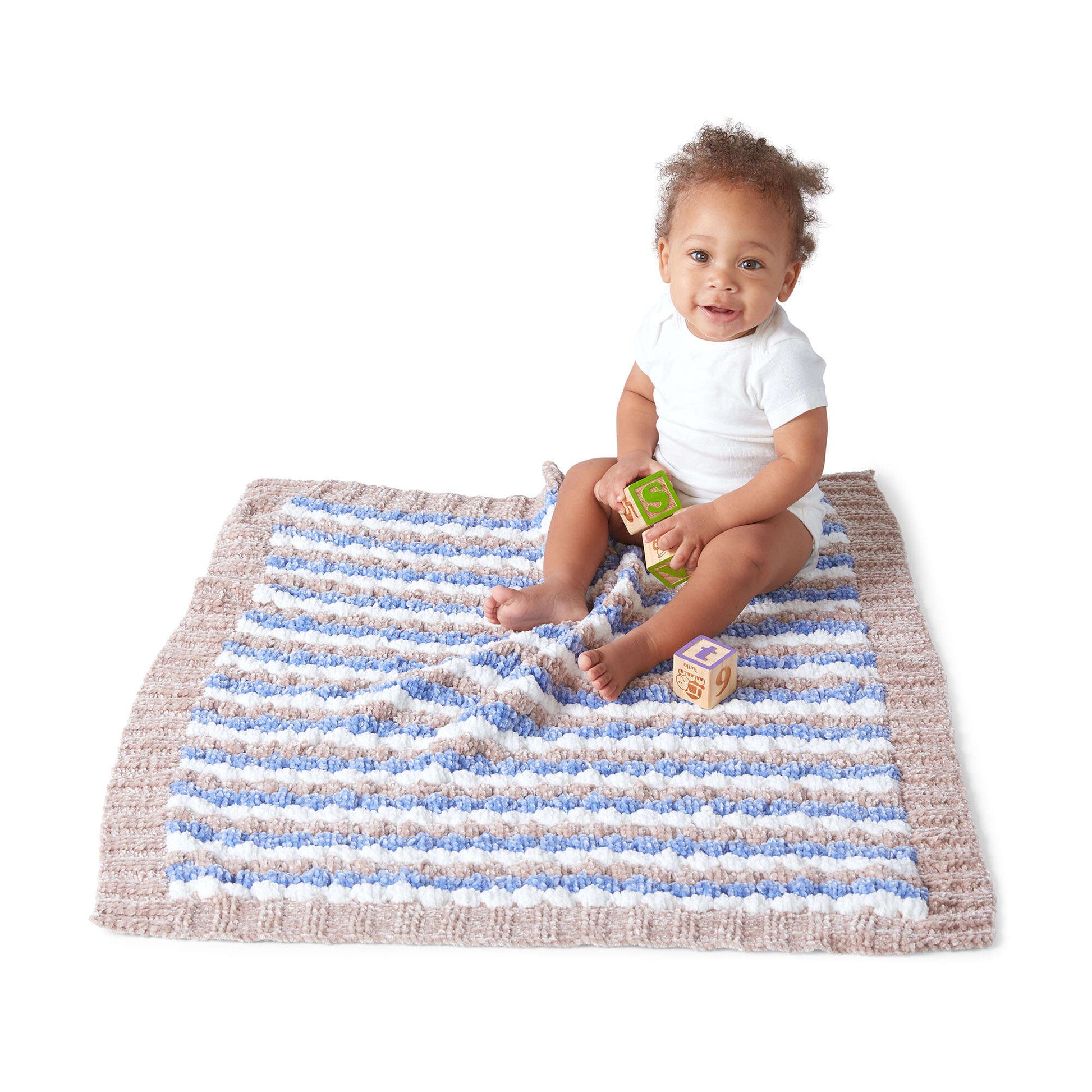Free Bernat Baby Bobbles Knit Blanket Pattern
