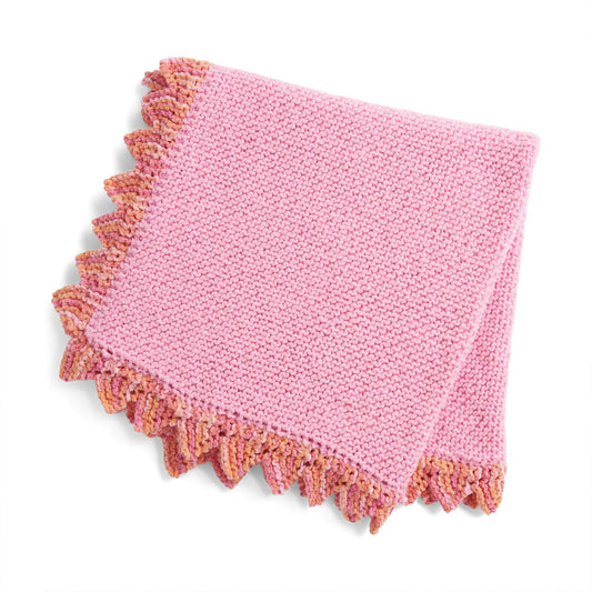 Knit Blanket made in Bernat Forever Fleece Finer yarn