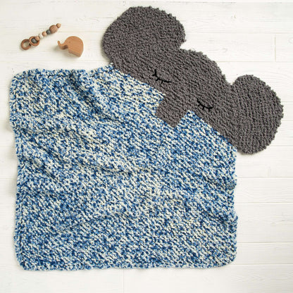Bernat Sleepy Ellie Knit Baby Blanket Knit Blanket made in Bernat Baby Blanket yarn