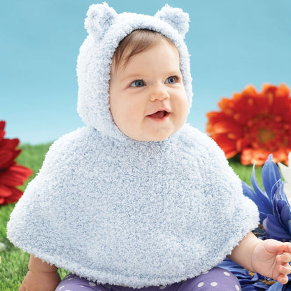 Bernat Huggy Bear Knit Cape Knit Poncho made in Bernat Pipsqueak yarn